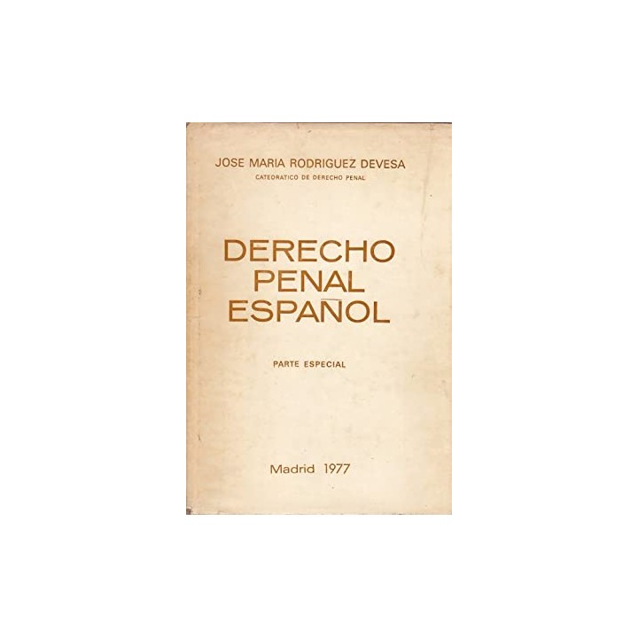 Derecho penal español. Parte Especial